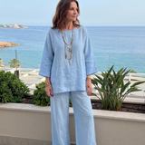 Prue™ | Conjunto de túnica holgada y pantalones de pierna ancha