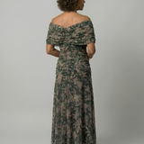 Calen™ | Vestidos midi fluidos de hombro descubierto
