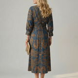 Lune™ | Vestido midi envolvente de color natural