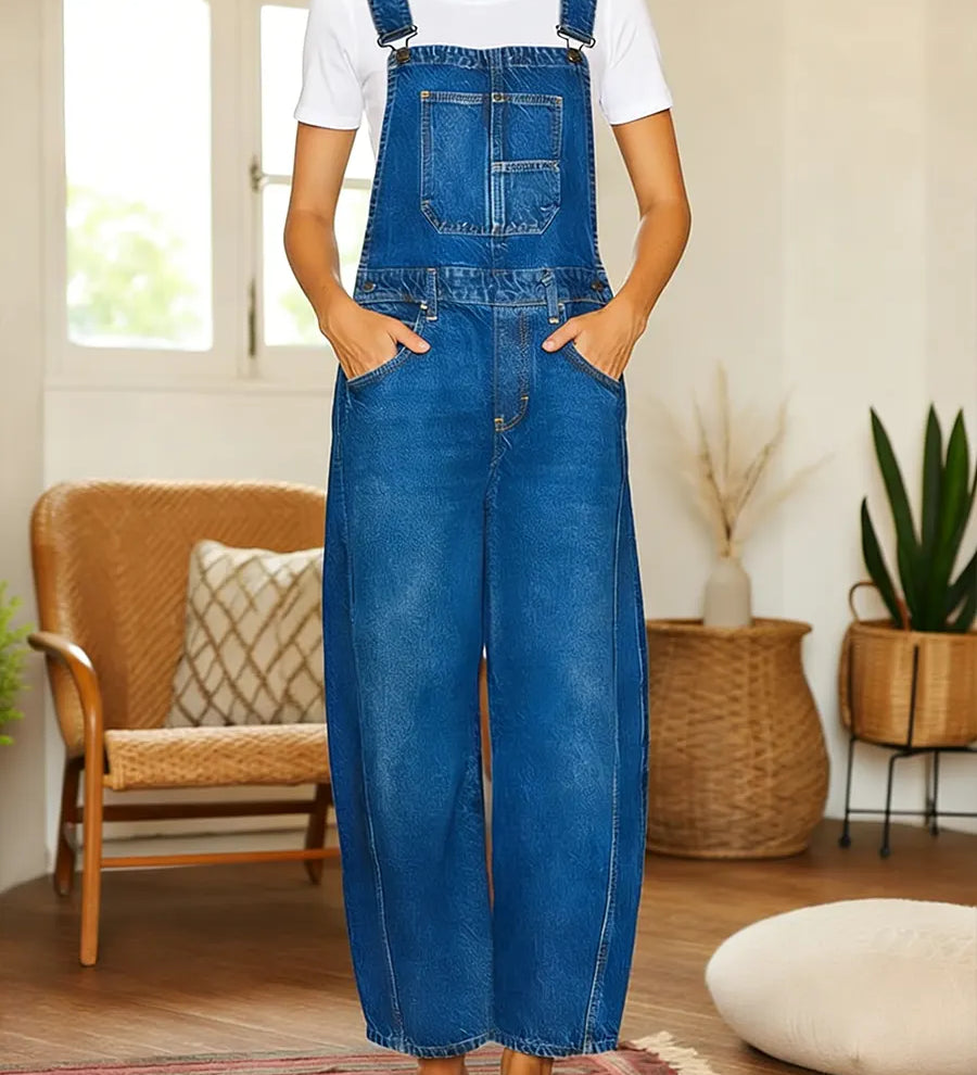 Nora™ | Mono denim para jardinería con bolsillos