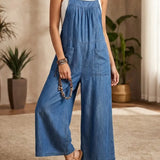 Solmira™ | Mono de denim holgado con tirantes