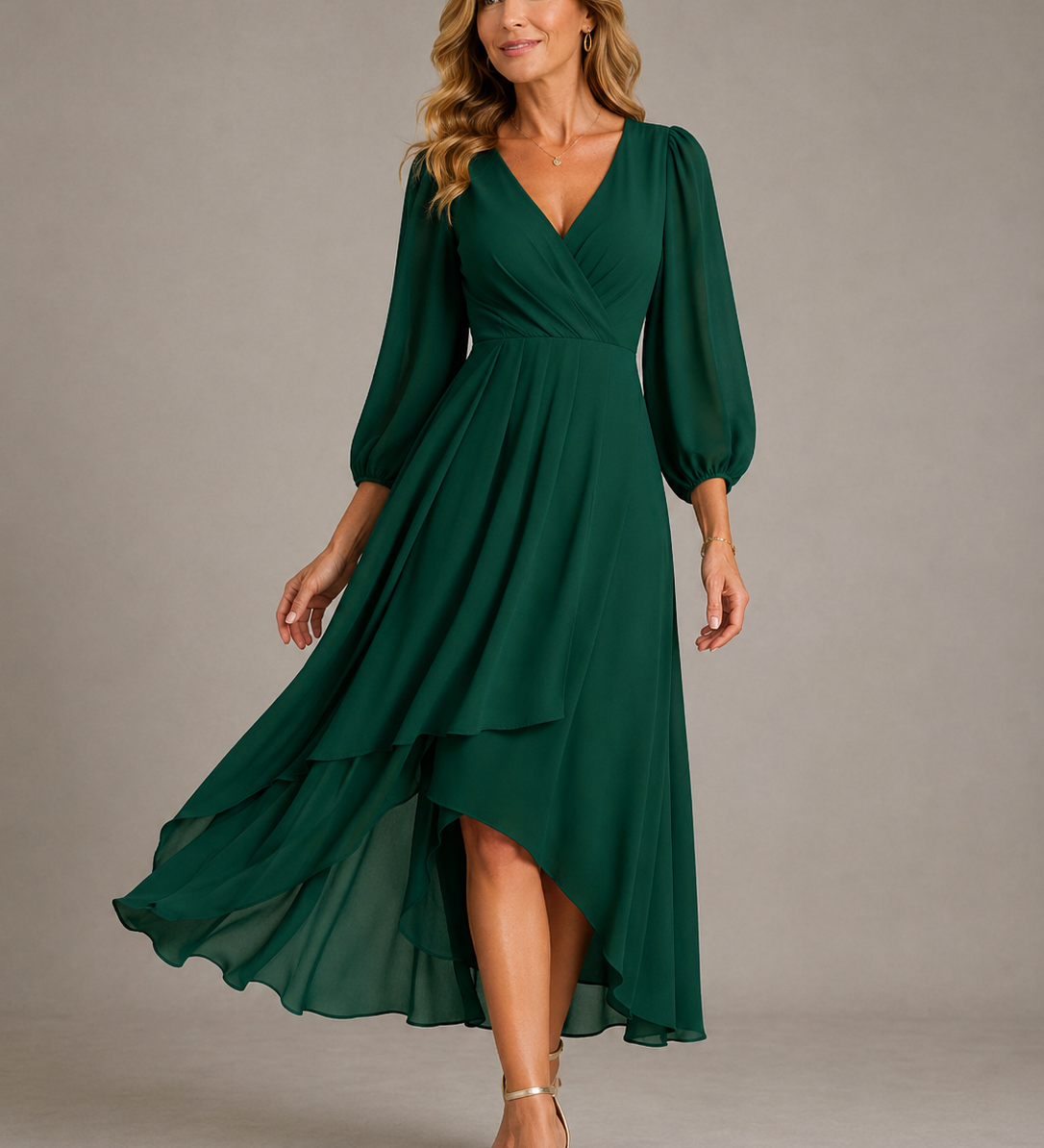 Mia™ | Vestido Largo Elegante con Escote en V