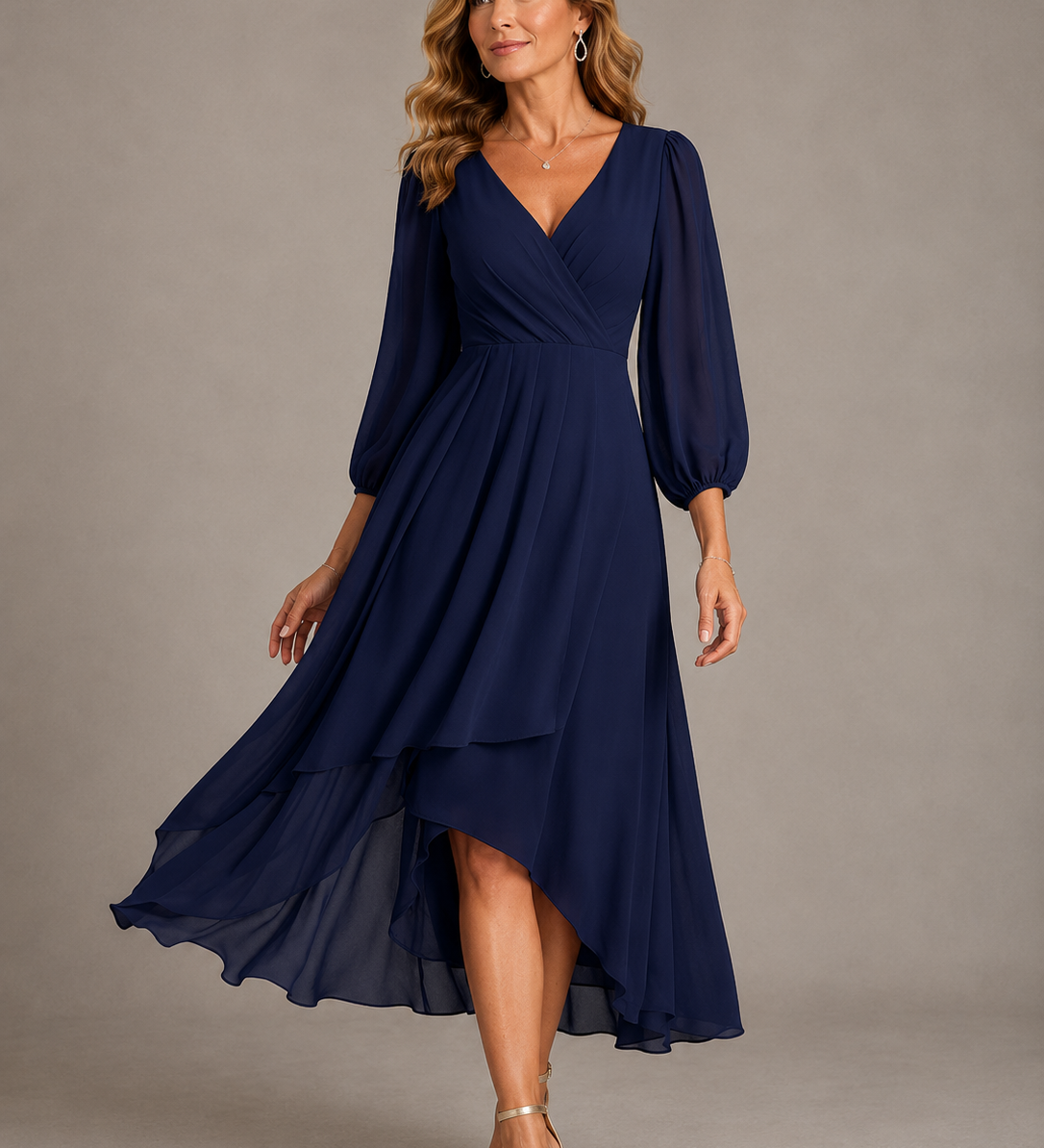 Mia™ | Vestido Largo Elegante con Escote en V