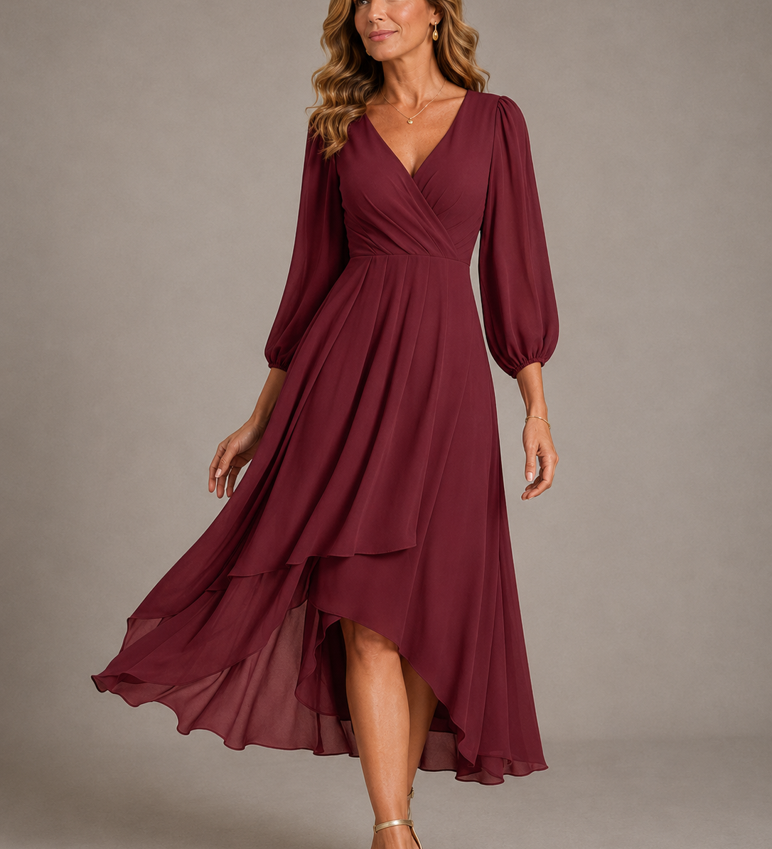 Mia™ | Vestido Largo Elegante con Escote en V
