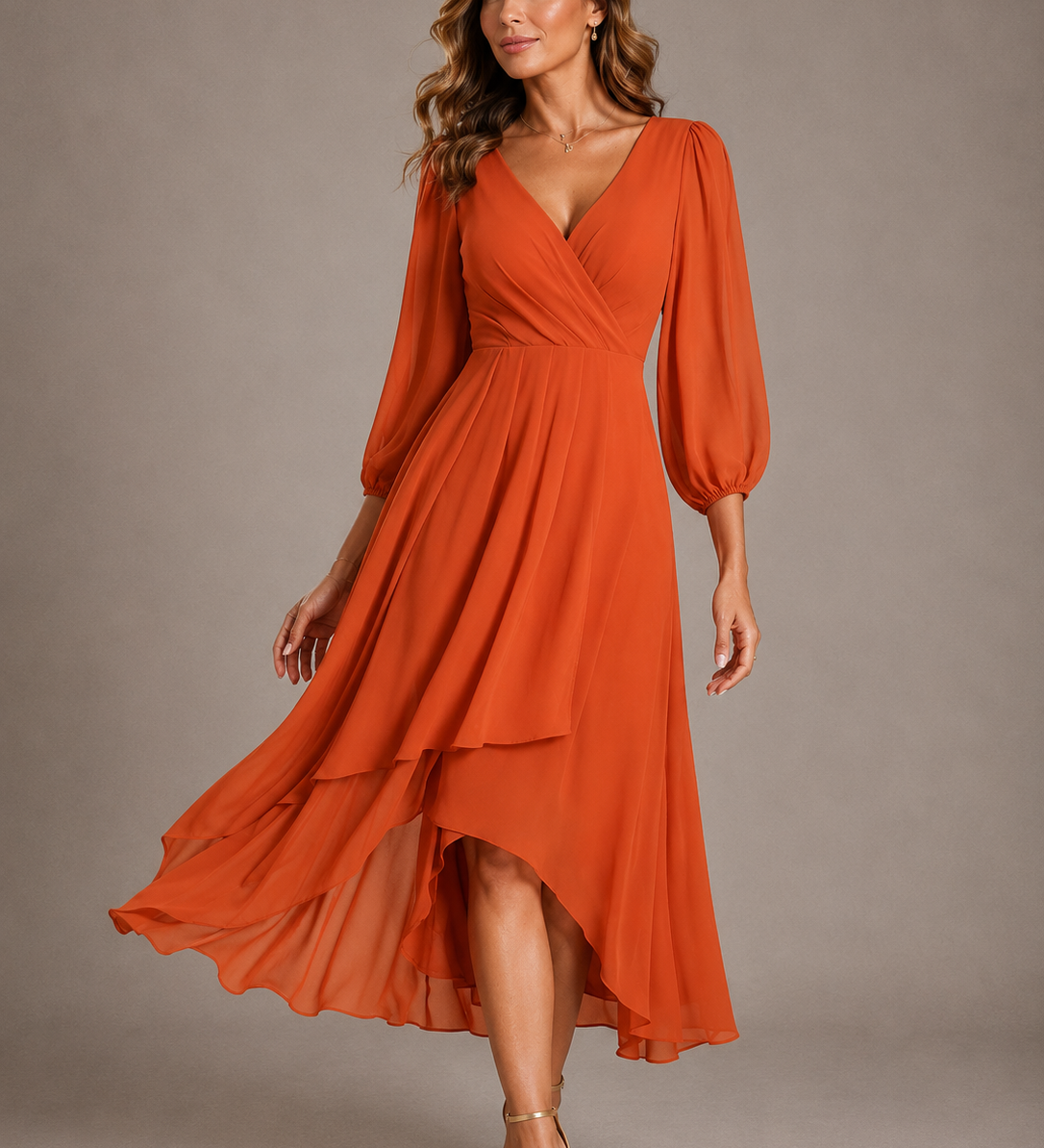 Mia™ | Vestido Largo Elegante con Escote en V