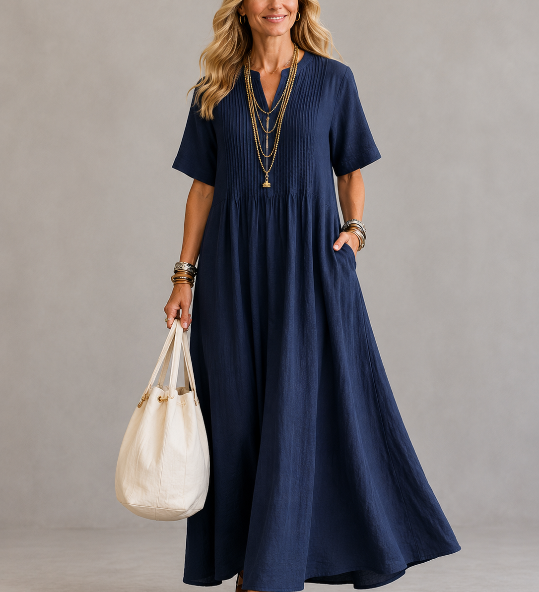 Nathalia™ | Vestido plisado