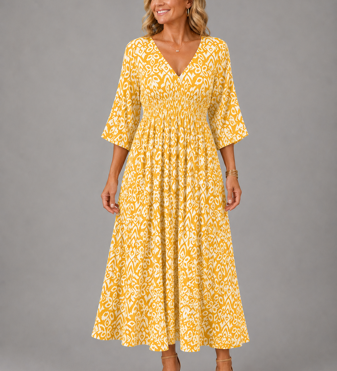 Althea™ | Vestido midi bohemio fluido