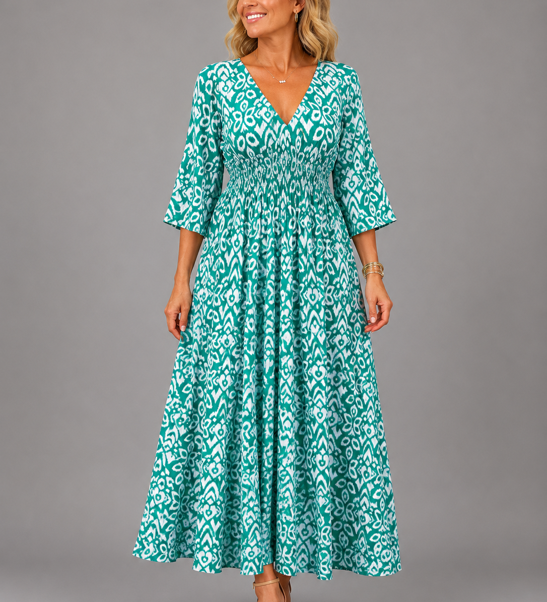 Althea™ | Vestido midi bohemio fluido