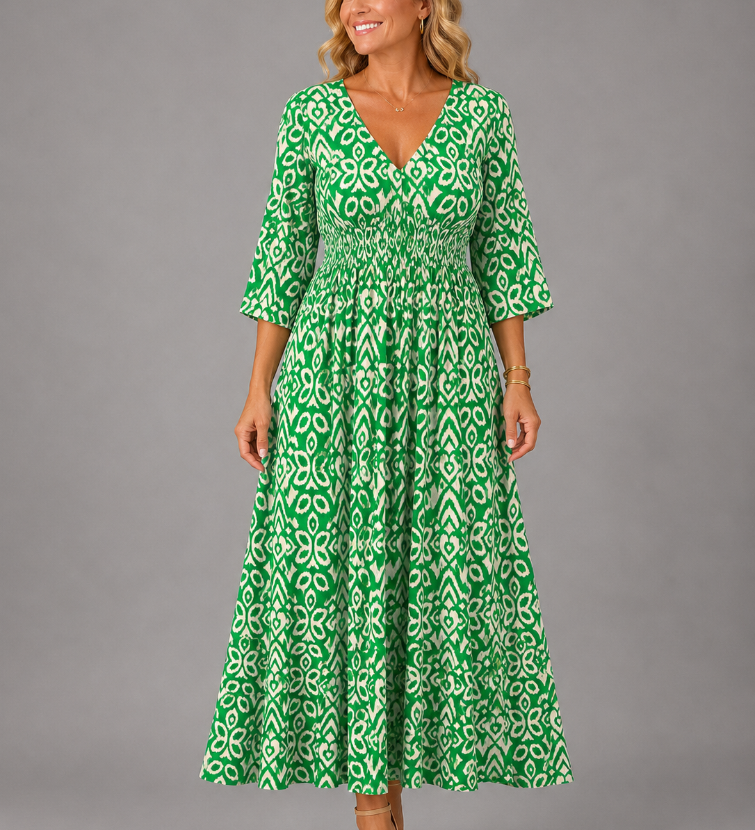 Althea™ | Vestido midi bohemio fluido