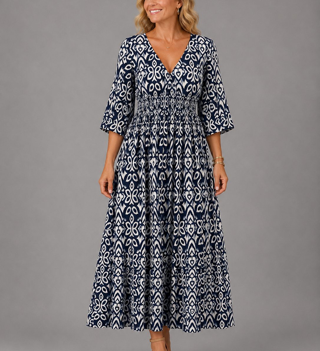 Althea™ | Vestido midi bohemio fluido