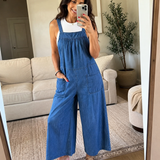 Solmira™ | Mono de denim holgado con tirantes