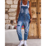 Claudia™ | Mono de denim con tirantes
