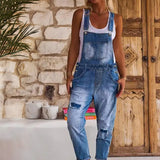 Claudia™ | Mono de denim con tirantes