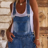 Claudia™ | Mono de denim con tirantes