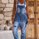 Claudia™ | Mono de denim con tirantes