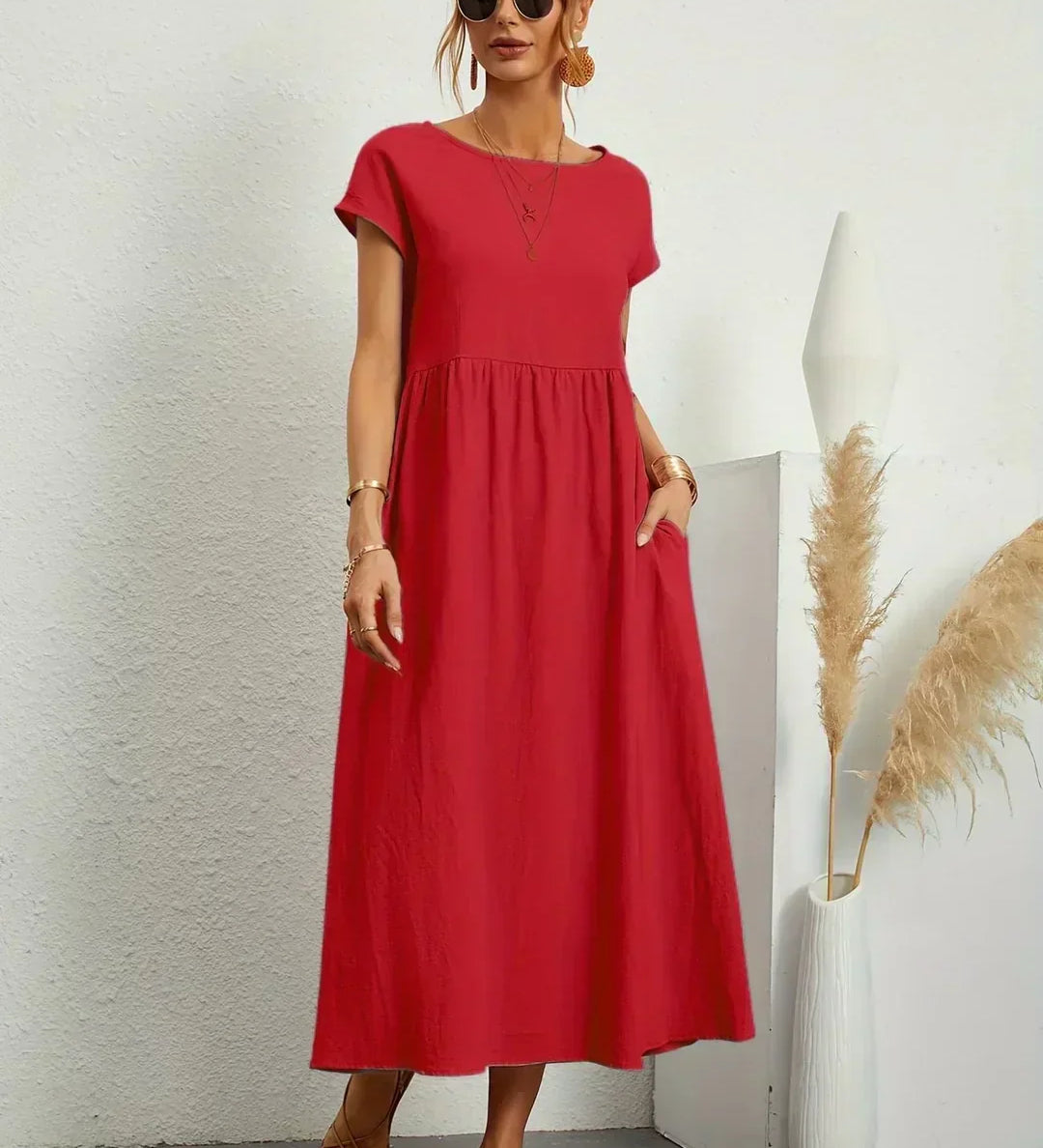 Ursina™ | Vestido Midi Fluido