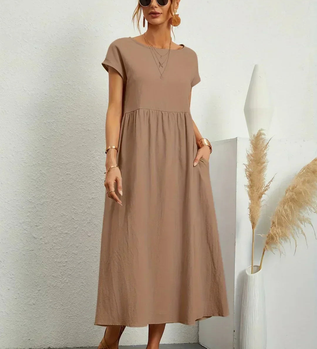 Ursina™ | Vestido Midi Fluido