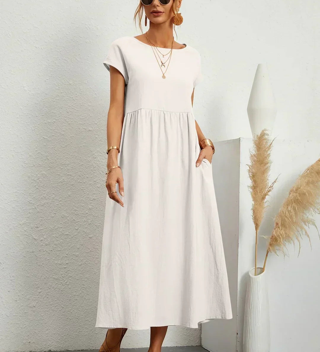 Ursina™ | Vestido Midi Fluido