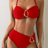 Patricia™ | Bikini de dos piezas con hebilla metálica y tirantes