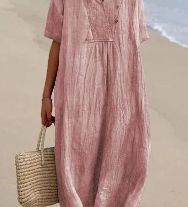 Silvana™ | Vestido maxi texturizado y holgado