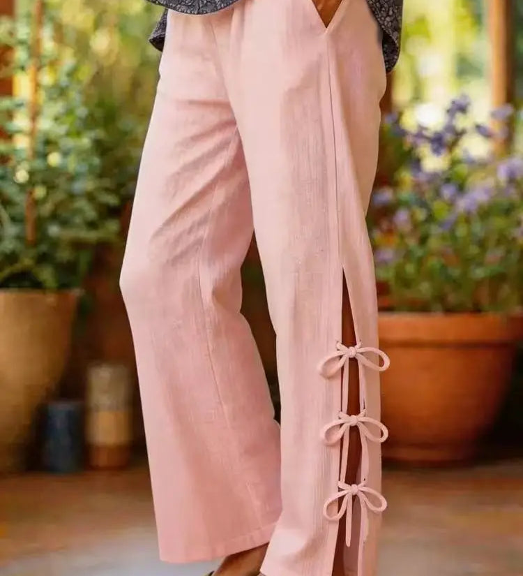 Lyara™ | Pantalones de pierna ancha con abertura lateral