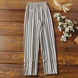 Sevilla | Pantalones de pierna ancha a rayas con abertura