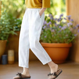 Harlow™ | Capri de lino de pierna ancha
