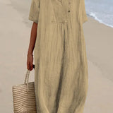Silvana™ | Vestido maxi texturizado y holgado
