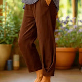 Provenza™ | Pantalones recortados de lino de color liso