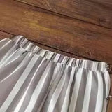 Sevilla | Pantalones de pierna ancha a rayas con abertura