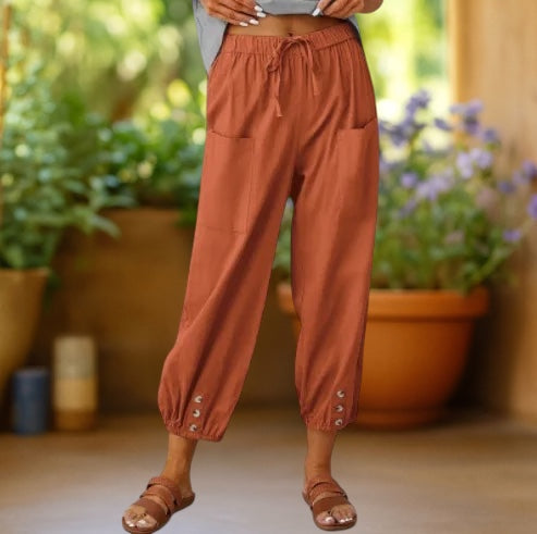 Zara™ | Pantalones harem recortados con cordón