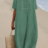 Silvana™ | Vestido maxi texturizado y holgado