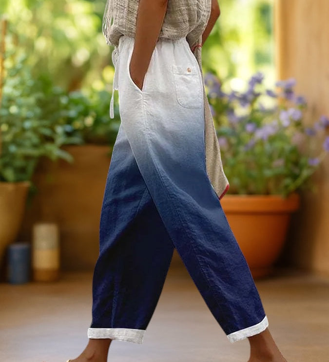 Soleil™ | Pantalones tobilleros con estampado bohemio
