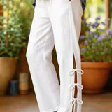 Lyara™ | Pantalones de pierna ancha con abertura lateral