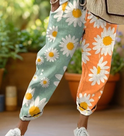 Soleil™ | Pantalones tobilleros con estampado bohemio