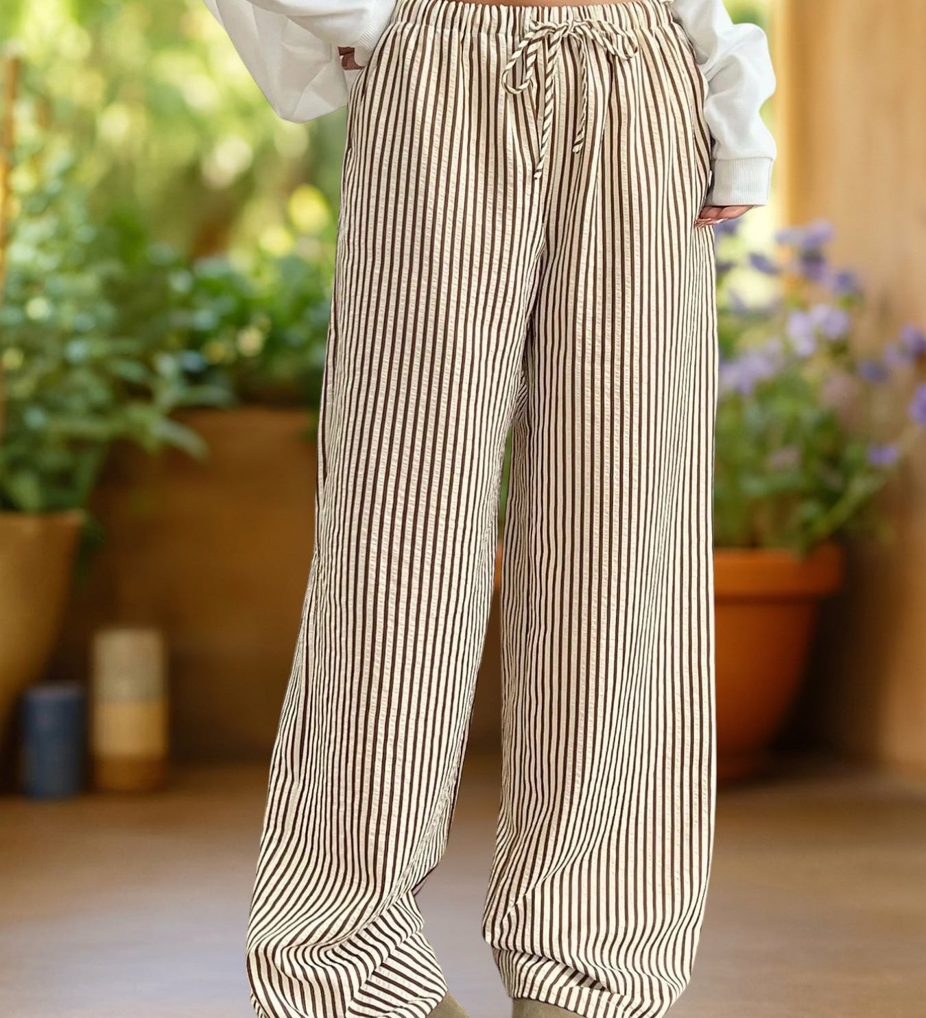 Riviera™ | Pantalones de rayas hasta el suelo