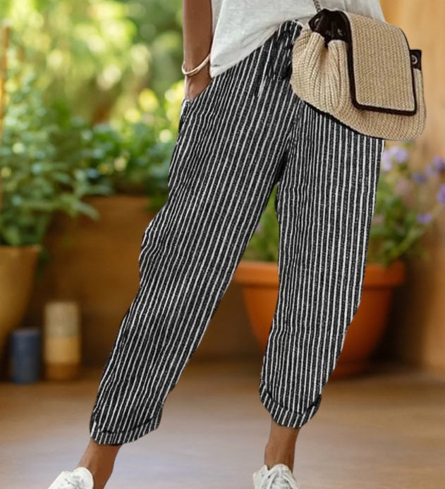 Kyoto™ | Pantalones rayados con cordón