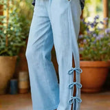Lyara™ | Pantalones de pierna ancha con abertura lateral