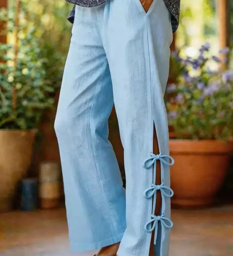 Lyara™ | Pantalones de pierna ancha con abertura lateral
