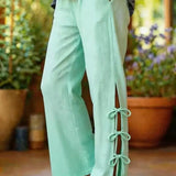 Lyara™ | Pantalones de pierna ancha con abertura lateral