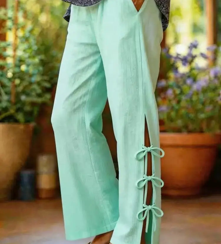 Lyara™ | Pantalones de pierna ancha con abertura lateral