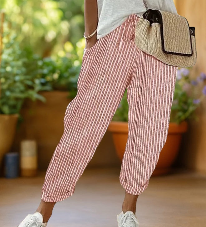 Marlowe™ | Pantalones de rayas con cordón