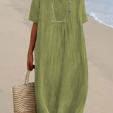 Silvana™ | Vestido maxi texturizado y holgado