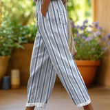Soleil™ | Pantalones tobilleros con estampado bohemio