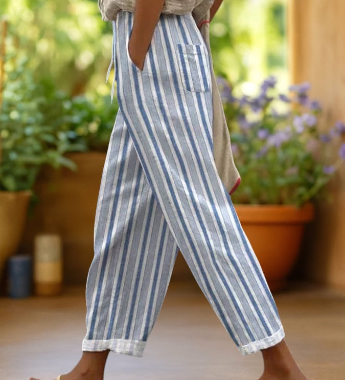 Soleil™ | Pantalones tobilleros con estampado bohemio