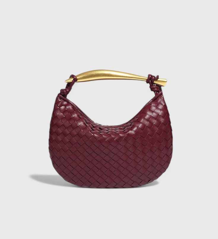 Gerda Bolso Woven con Asa Dorada