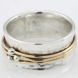 Anillo vintage de oro con baño de plata