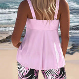 Daphne™ | Shorts de tankini de canalé brillante