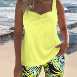 Daphne™ | Shorts de tankini de canalé brillante