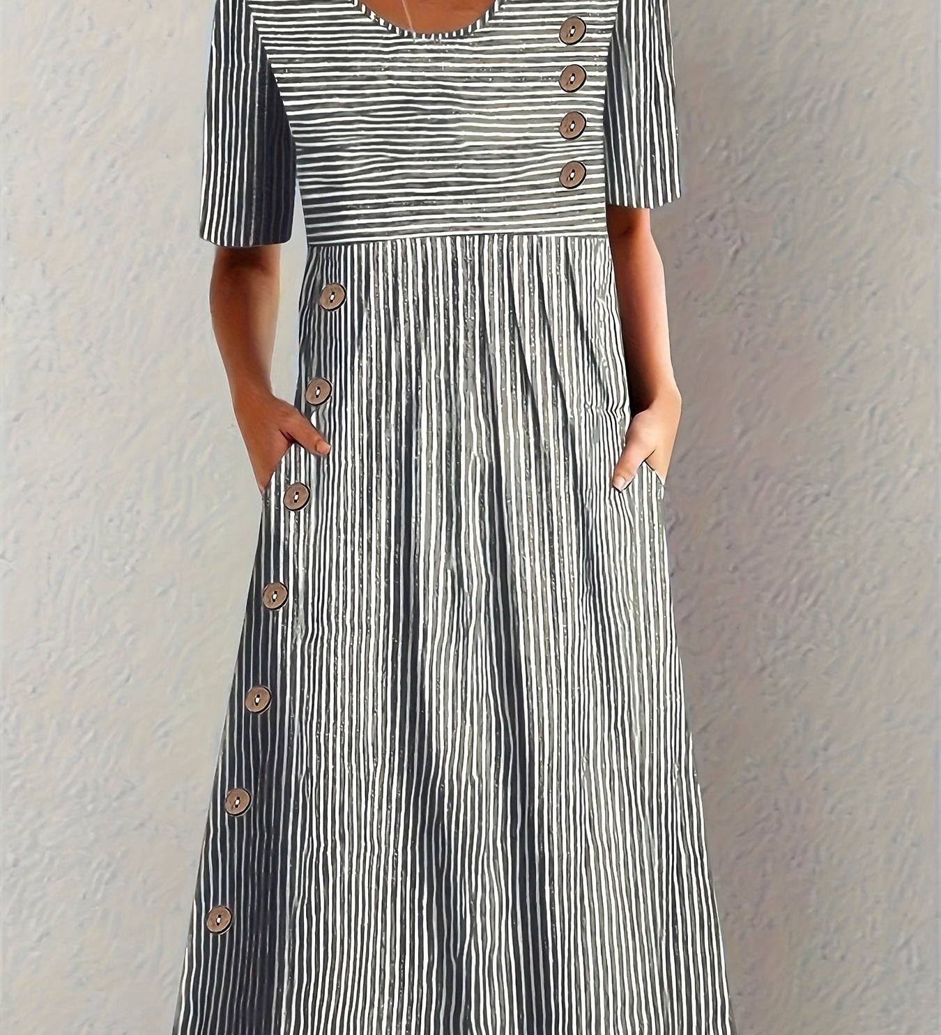 Coralie™ | Maxi de verano a rayas nítidas